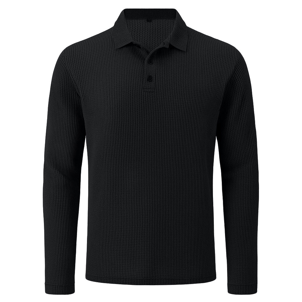 Men's Ultra Comfortable Long Sleeve Polo Shirt
